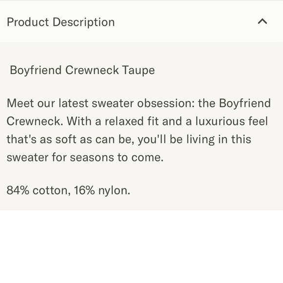 *Like New* Jenni Kayne Boyfriend Crewneck - Small - Taupe - Picture 10 of 10